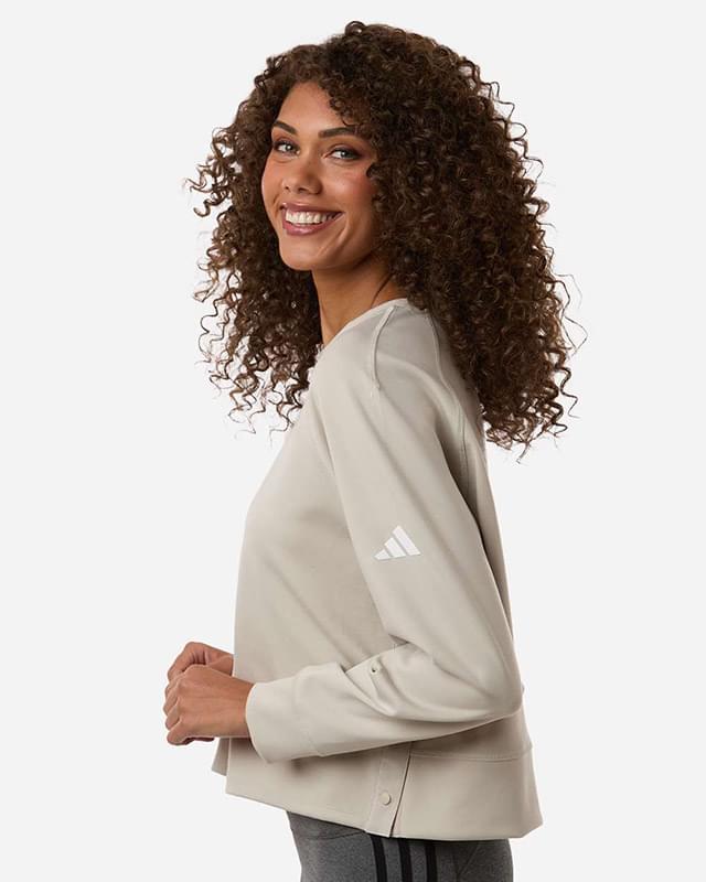 Women's Beyond Side-Snap Crewneck Sweatshirt