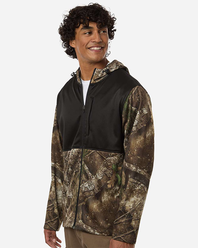 Unisex Realtree® Performance Colorblocked Full-Zip Hooded Sweatshirt
