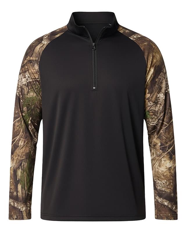 Unisex Realtree® Performance Colorblocked Quarter-Zip Pullover