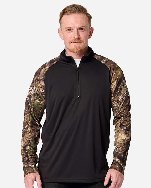Unisex Realtree® Performance Colorblocked Quarter-Zip Pullover