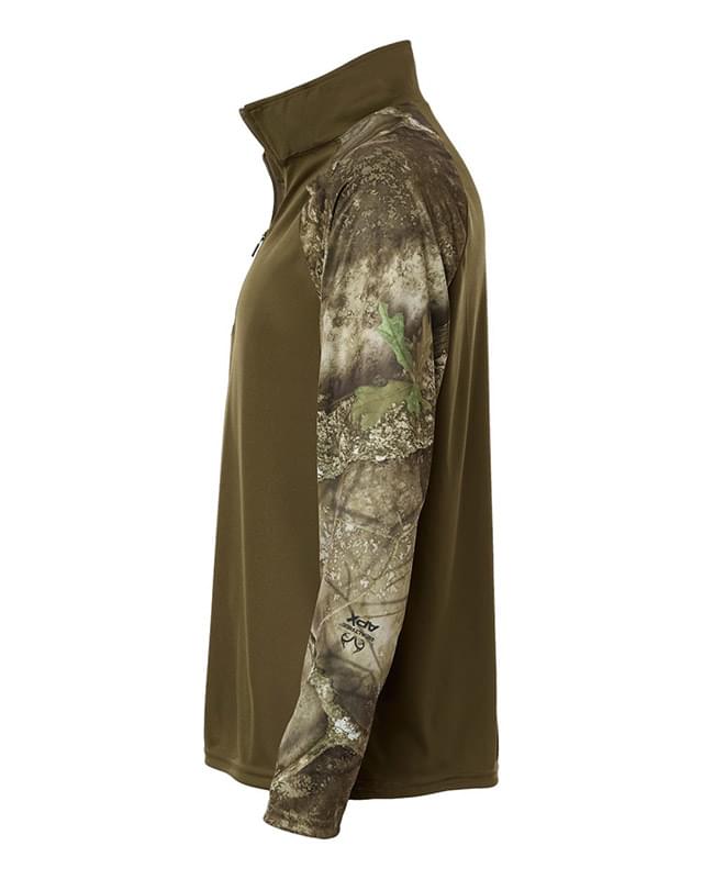 Unisex Realtree® Performance Colorblocked Quarter-Zip Pullover