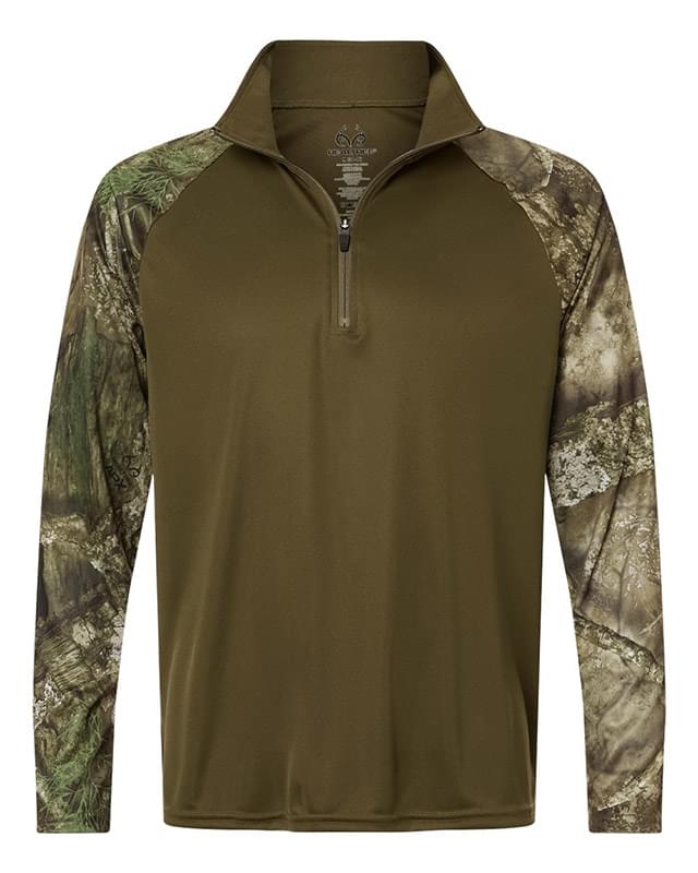 Unisex Realtree® Performance Colorblocked Quarter-Zip Pullover