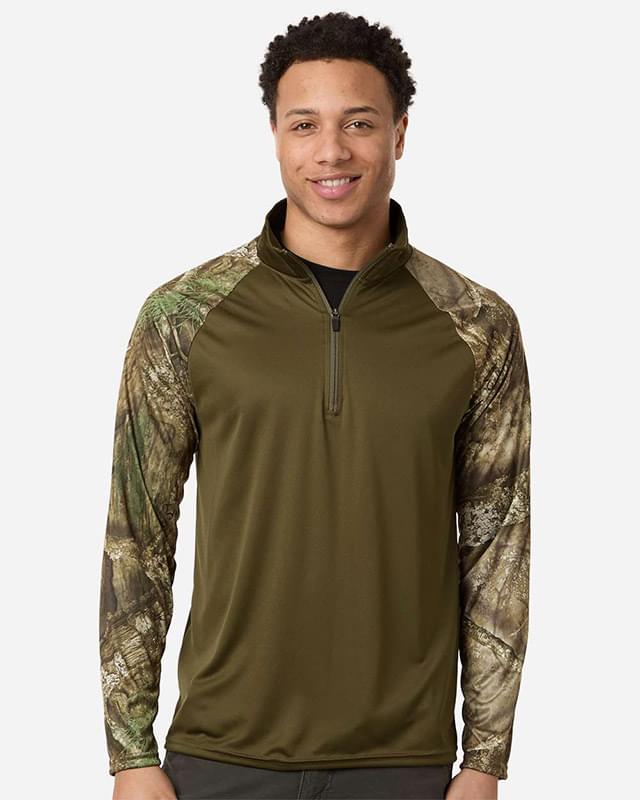 Unisex Realtree® Performance Colorblocked Quarter-Zip Pullover