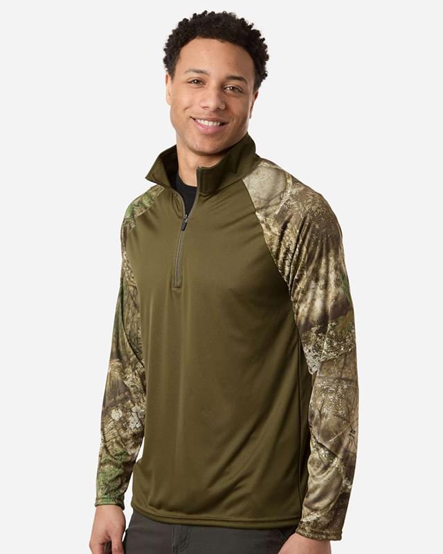 Unisex Realtree® Performance Colorblocked Quarter-Zip Pullover