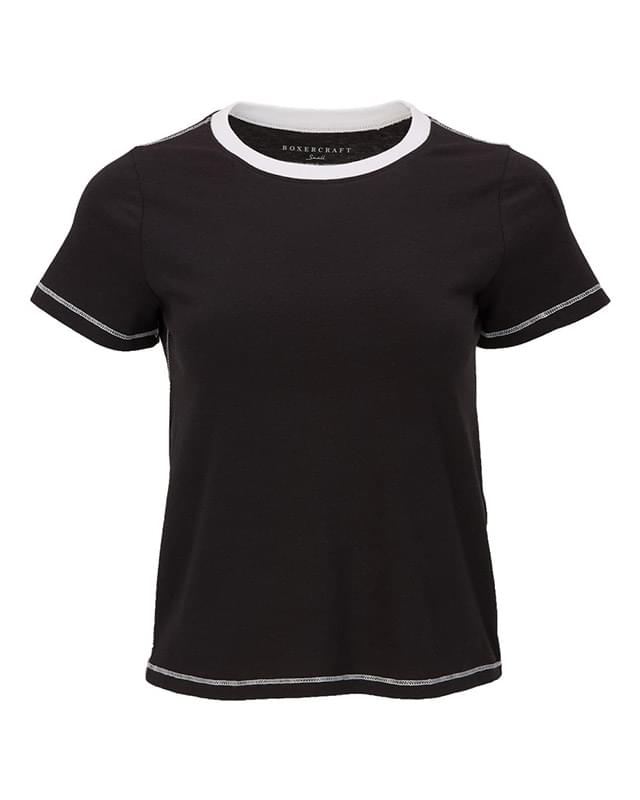 Women's Contrast Stitch Baby Tee