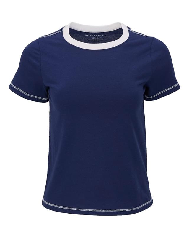 Women's Contrast Stitch Baby Tee