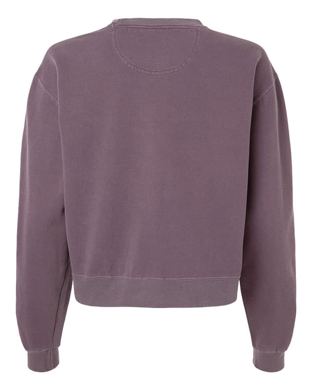 Women's Garment-Dyed Mid-Length Crewneck Sweatshirt