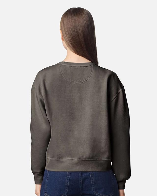Women's Garment-Dyed Mid-Length Crewneck Sweatshirt Women's Garment-Dyed Mid-Length Crewneck Sweatshirt