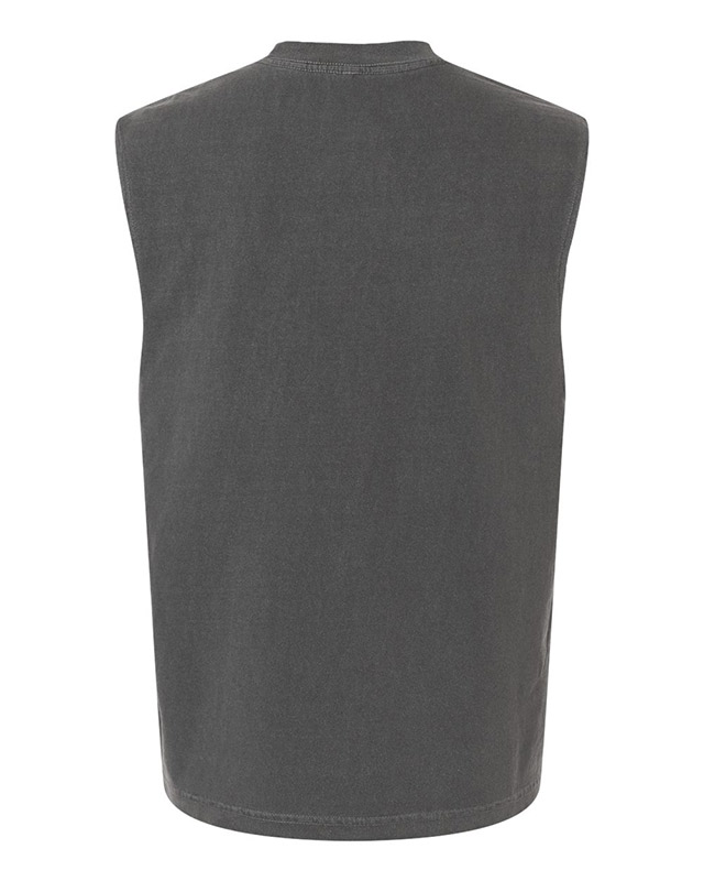 Unisex Heavyweight Cotton Garment-Dyed Mid-Length Muscle Tee