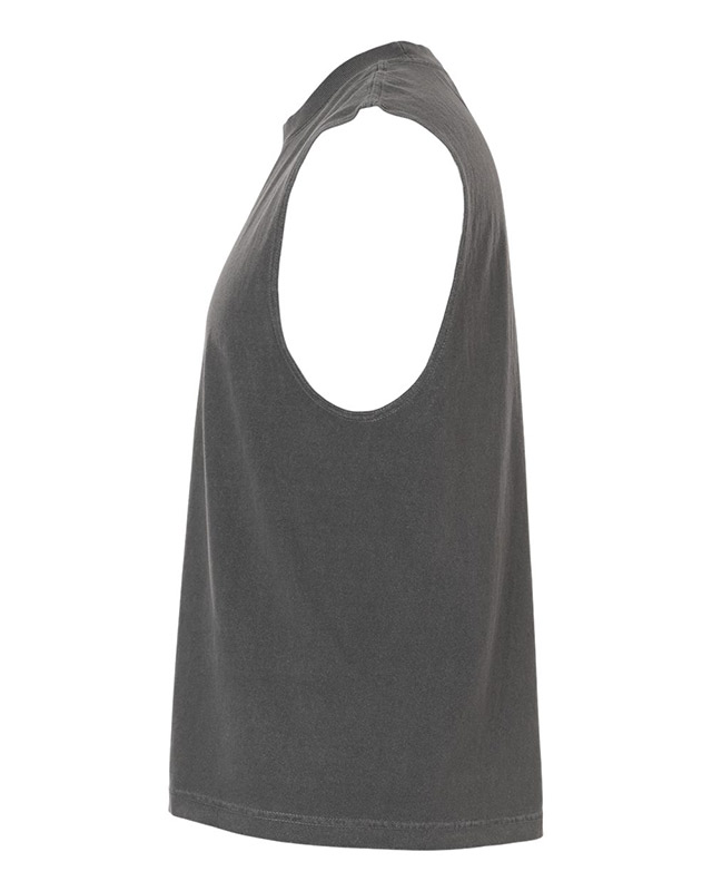 Unisex Heavyweight Cotton Garment-Dyed Mid-Length Muscle Tee