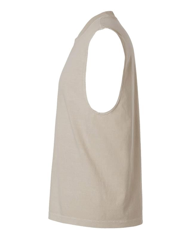 Unisex Heavyweight Cotton Garment-Dyed Mid-Length Muscle Tee