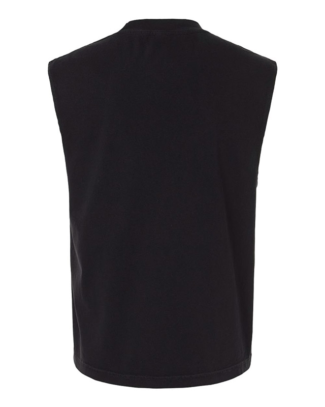 Unisex Heavyweight Cotton Garment-Dyed Mid-Length Muscle Tee