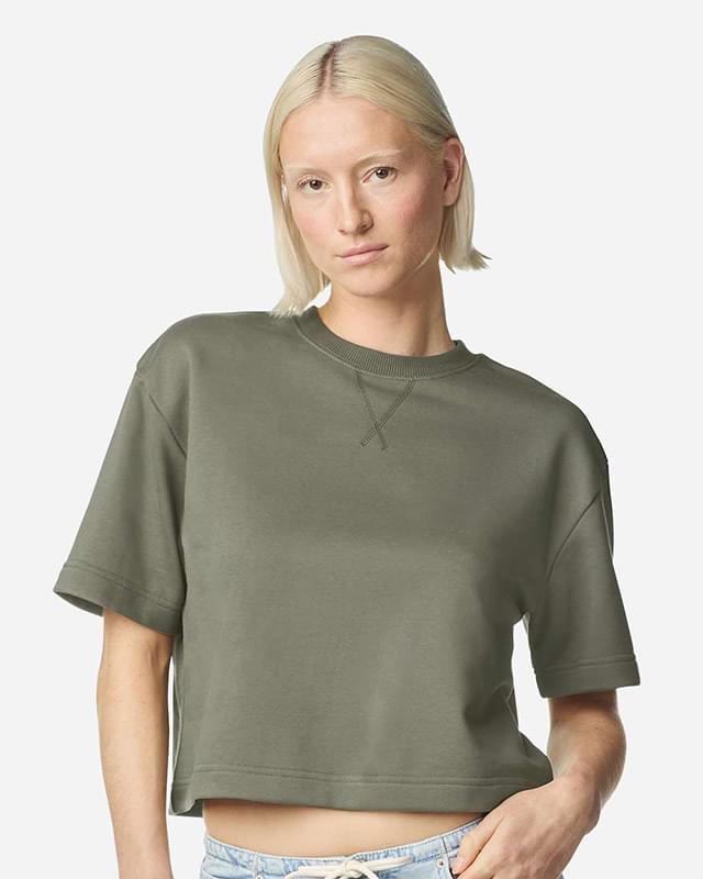 Women's French Terry Mid-Length Boxy Top