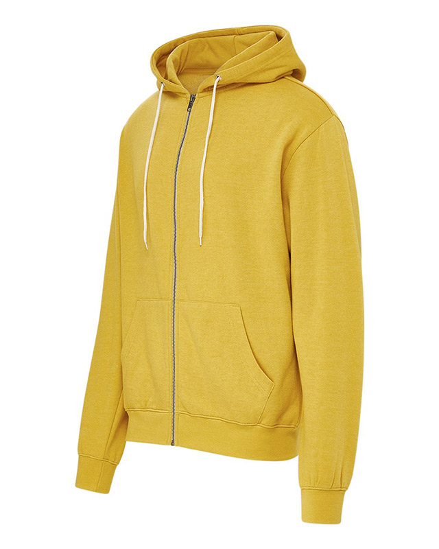 Unisex Retro Heather Full-Zip Hooded Sweatshirt