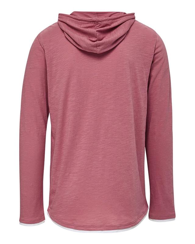 Unisex Miles Slub Hooded Long Sleeve T-Shirt