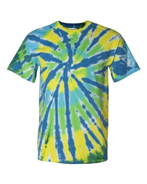 Multi-Color Cut-Spiral Short Sleeve T-Shirt