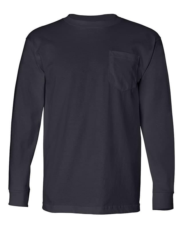 USA-Made Long Sleeve T-Shirt with a Pocket