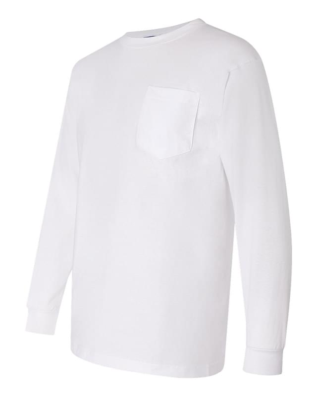 Union-Made Long Sleeve T-Shirt with a Pocket