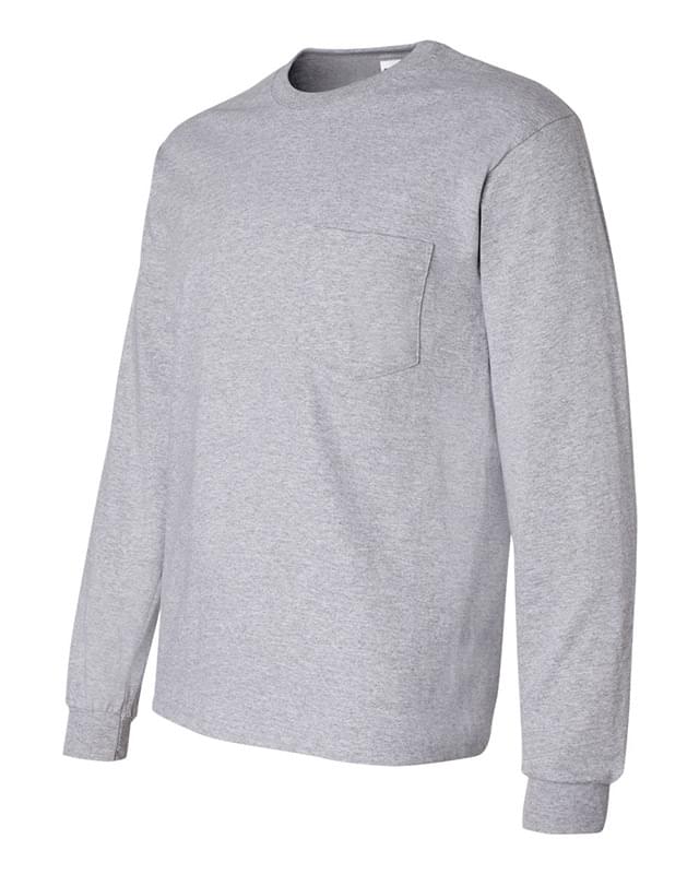 Ultra Cotton Long Sleeve T-Shirt with a Pocket