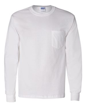 Ultra Cotton Long Sleeve T-Shirt with a Pocket