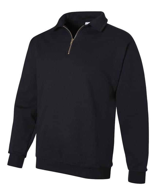 SUPER SWEATS Quarter-Zip Cadet Collar Sweatshirt