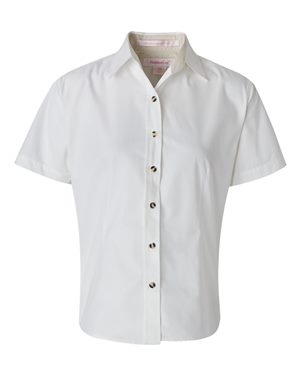 Women's Short Sleeve Stain-Resistant Tapered Twill Shirt