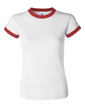 Women's Baby Rib Short Sleeve Ringer Tee