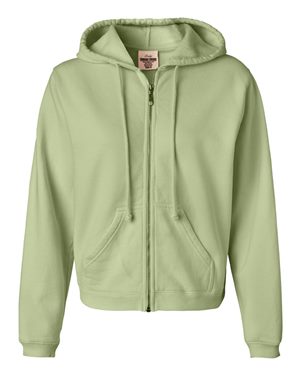 Women's Garment Dyed Ringspun Hooded Full-Zip Sweatshirt