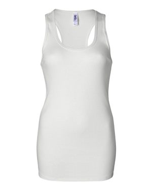 Women's 2×1 Rib Racerback Longer Length Tank