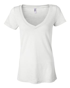 Women's Short Sleeve Burnout V-Neck Tee