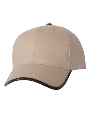 Solid Cap with Camouflage Bill