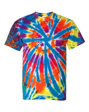 Short Sleeve Rainbow Cut-Spiral T-Shirt