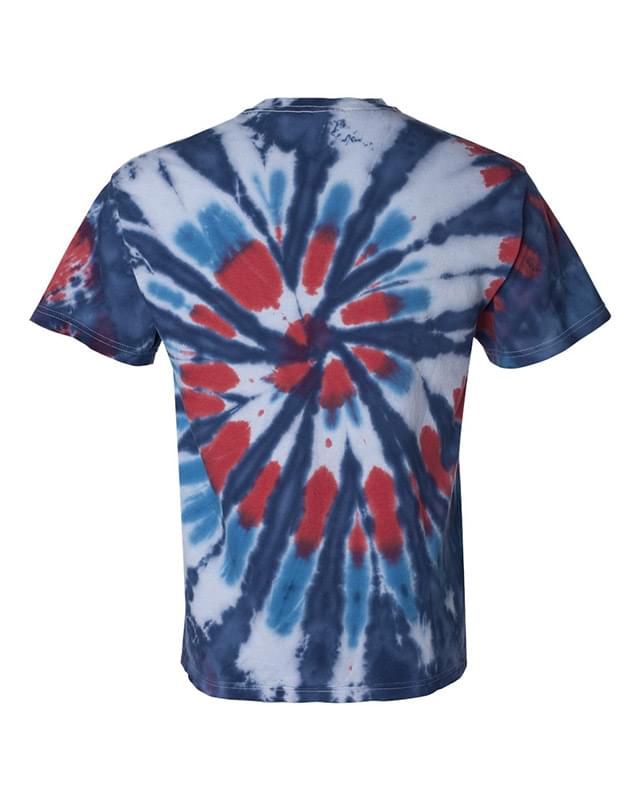Multi-Color Cut-Spiral Short Sleeve T-Shirt