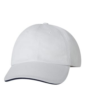 USA-Made Unstructured Twill Cap with Sandwich Visor