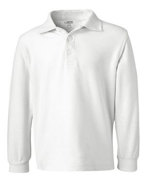 Boys' Long Sleeve Pique Polo