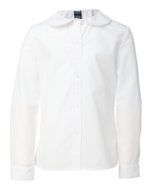 Girls' Long Sleeve Peter Pan Poplin Shirt