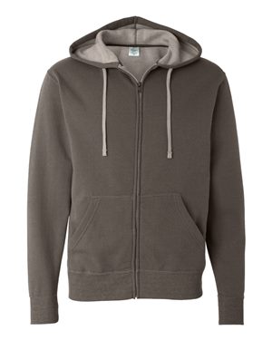 Two-Color Deluxe Fleece Zip Hood