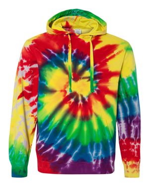 Multi-Color Spiral Pullover Hooded Sweatshirt