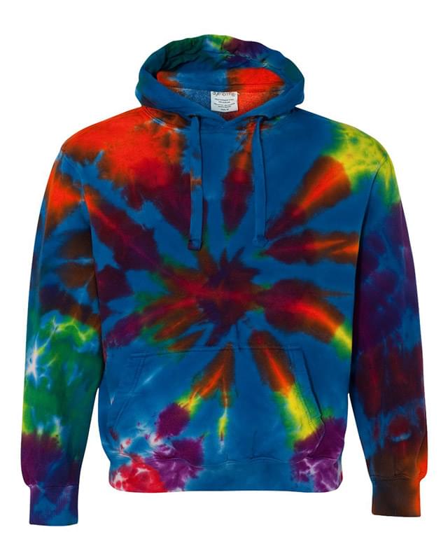 Rainbow Multi-Color Cut-Spiral Hooded Sweatshirt