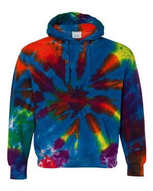 Rainbow Multi-Color Cut-Spiral Hooded Sweatshirt