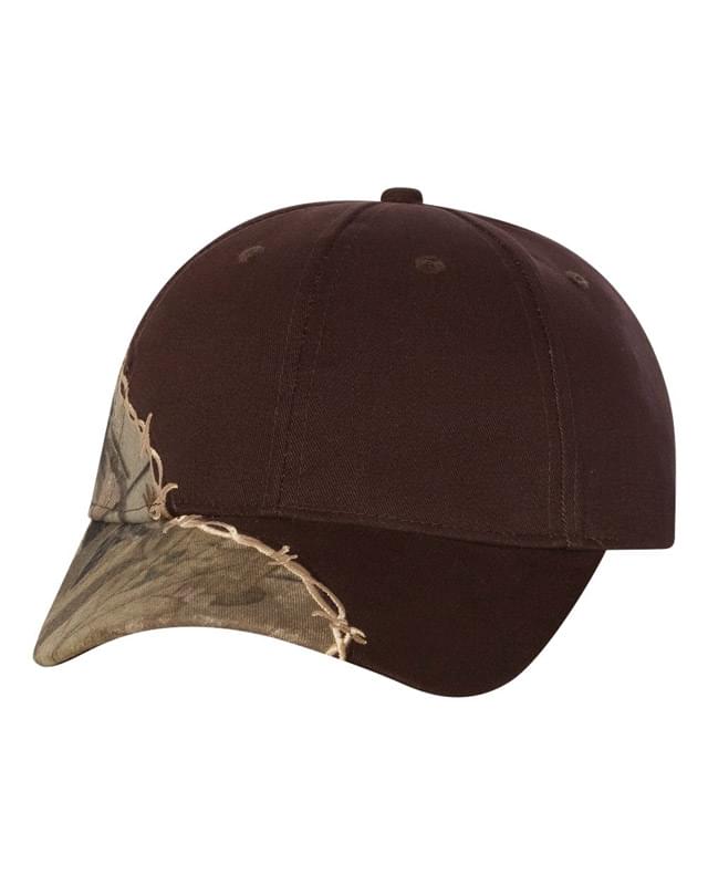 Licensed Camo Cap with Barbed Wire Embroidery