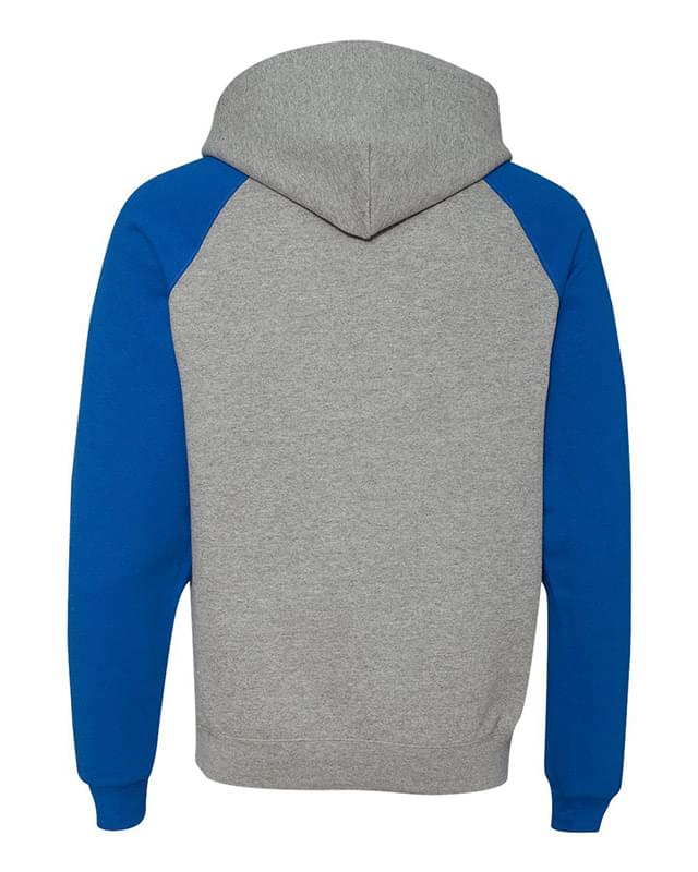 Nublend Colorblocked Raglan Hooded Sweatshirt