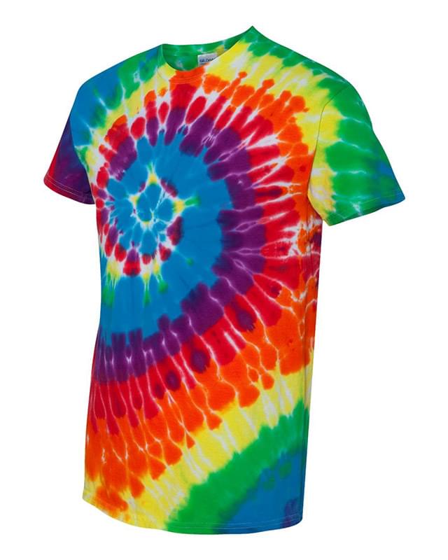 Multi-Color Spiral Short Sleeve T-Shirt