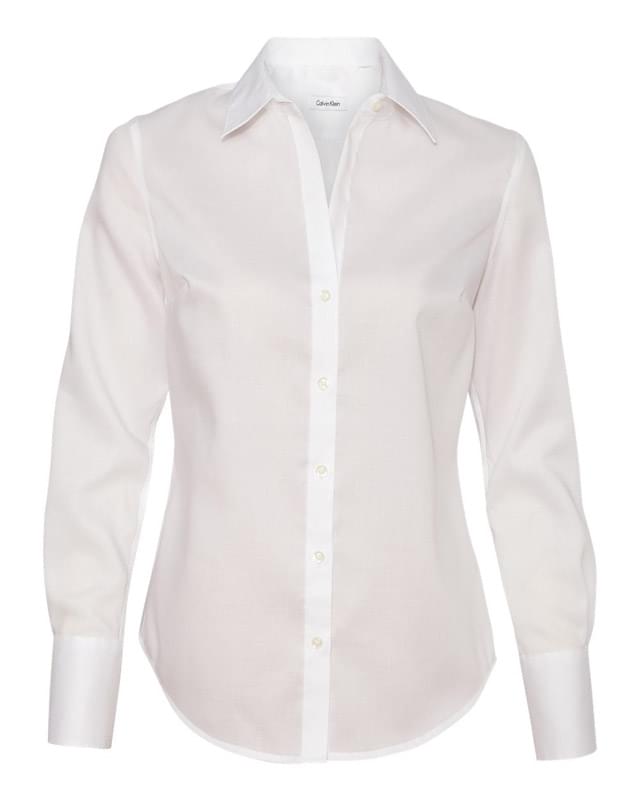 Women's Non-Iron Dobby Pindot Shirt