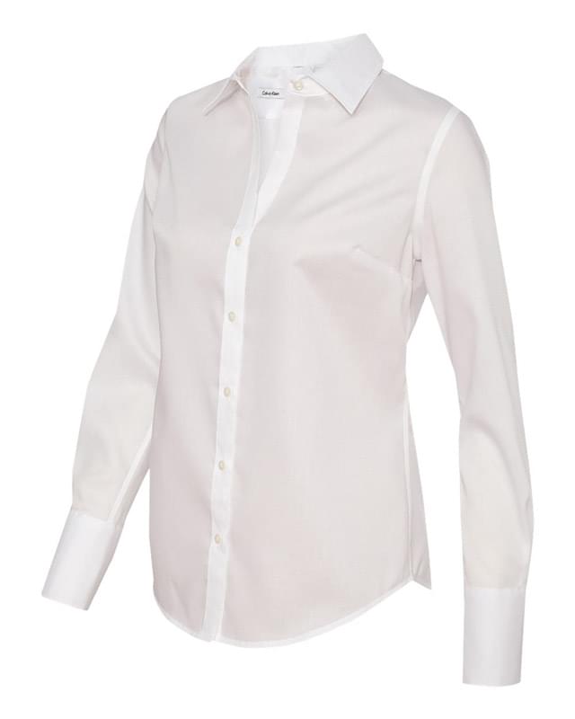 Women's Non-Iron Dobby Pindot Shirt Women's Non-Iron Dobby Pindot Shirt