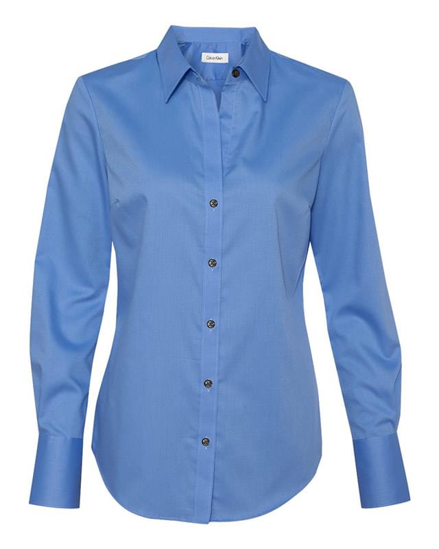 Women's Non-Iron Dobby Pindot Shirt