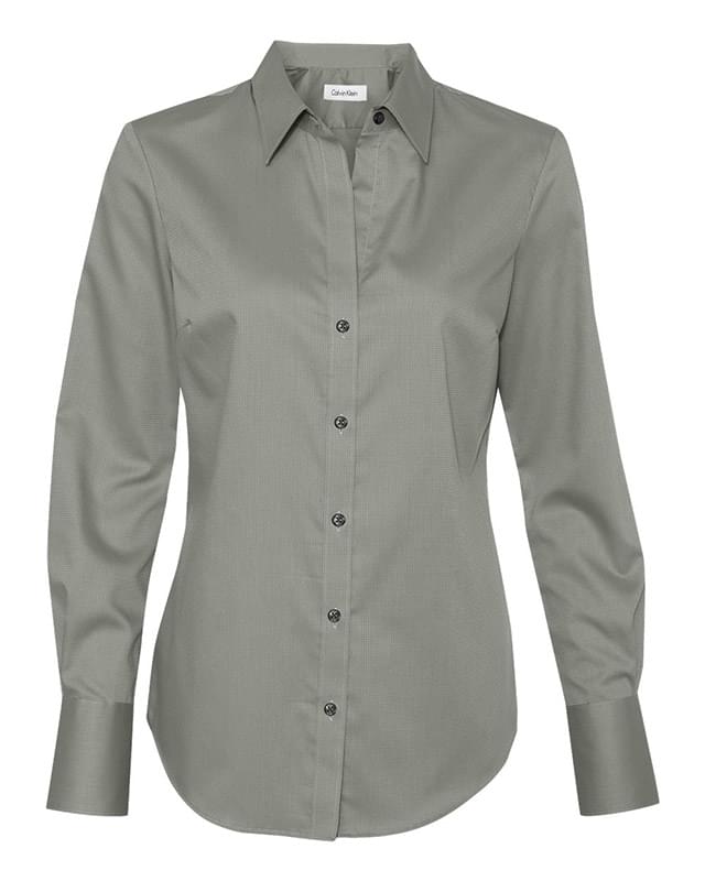 Women's Non-Iron Dobby Pindot Shirt