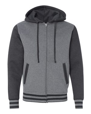 Unisex Varsity Hooded Full-Zip Sweatshirt