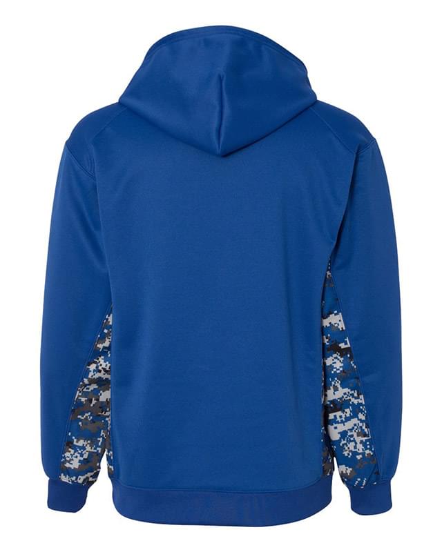 Digital Camo Colorblock Performance Fleece Hooded Sweatshirt