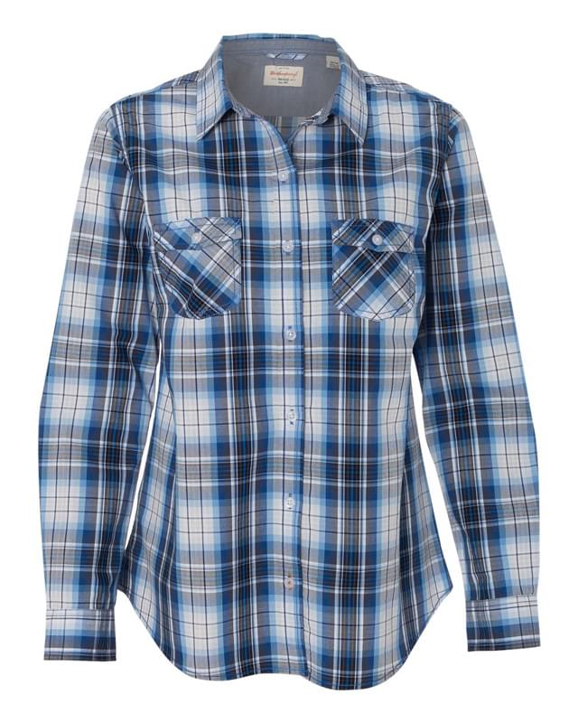 Vintage Women's Plaid Long Sleeve Shirt